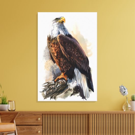 Bald Eagle Gemälde Canvas Print Leinwanddruck (Insitu (Wohnzimmer))