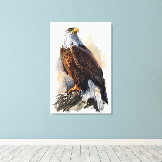 Bald Eagle Gemälde Canvas Print Leinwanddruck (Insitu (Holzboden))