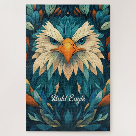 Bald Eagle Geometric Illustration Puzzle (Vertikal)