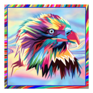 Bald Eagle Geometric Prismatic Design-80590 Fotodruck