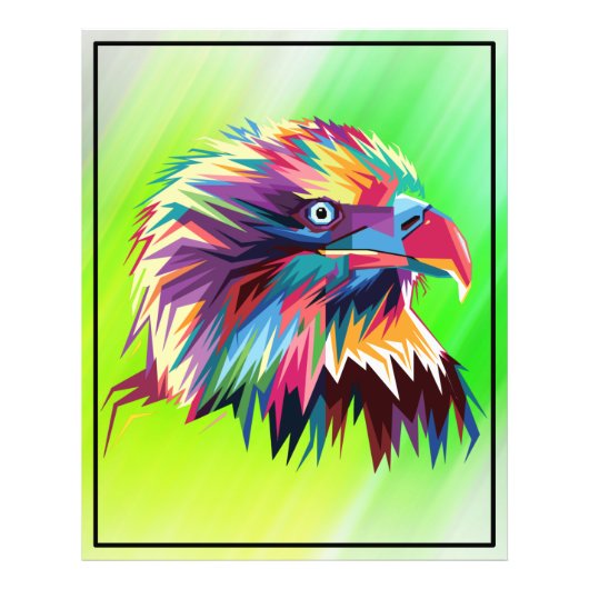 Bald Eagle Geometric Prismatic Design-80590 Fotodruck (Vorne)