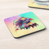 Bald Eagle Geometric Prismatic Design-80590 Getränkeuntersetzer (Linke Seite)
