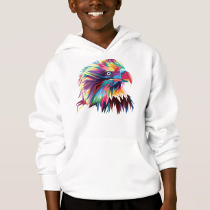 Bald Eagle Geometric Prismatic Design-80590 Hoodie