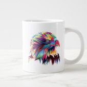 Bald Eagle Geometric Prismatic Design-80590 Jumbo-Tasse (Rechts)