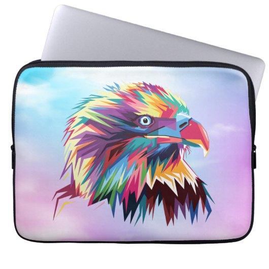 Bald Eagle Geometric Prismatic Design-80590 Laptopschutzhülle (Vorderseite)