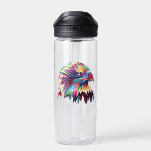 Bald Eagle Geometric Prismatic Design-80590 Trinkflasche (Rückseite)