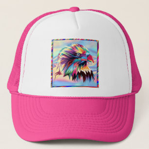 Bald Eagle Geometric Prismatic Design-80590 Truckerkappe