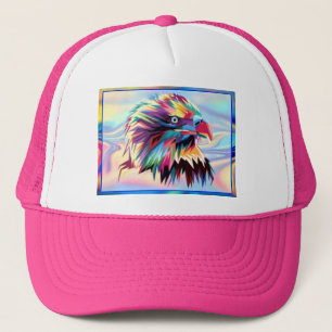 Bald Eagle Geometric Prismatic Design-80590 Truckerkappe