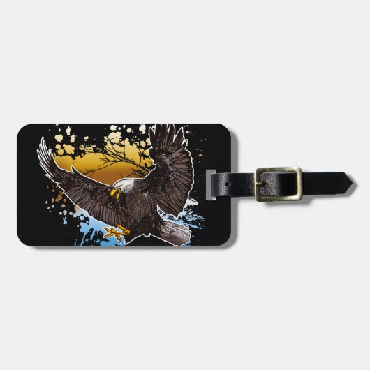Bald Eagle Gepäckanhänger (Vorderseite horizontal)