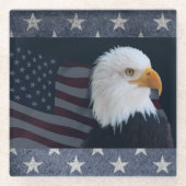 Bald Eagle Glasuntersetzer (Vorderseite)