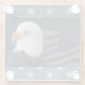 Bald Eagle Glasuntersetzer (Rückseite)