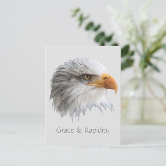 Bald Eagle Grace & Rapidity anpassbar Postkarte (Stehend Vorderseite)