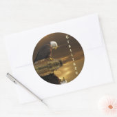 Bald Eagle GRATITUDE Serie Runder Aufkleber (Umschlag)