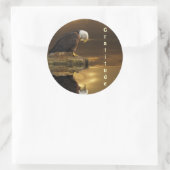 Bald Eagle GRATITUDE Serie Runder Aufkleber (Tasche)