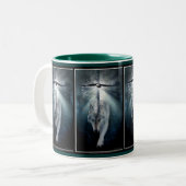 Bald Eagle & Gray Wolf Tasse (Vorderseite Links)