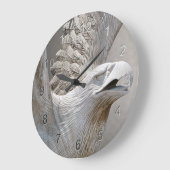 Bald Eagle Große Wanduhr (Winkel)