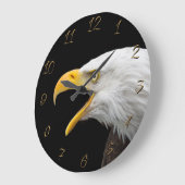 Bald Eagle Große Wanduhr (Winkel)