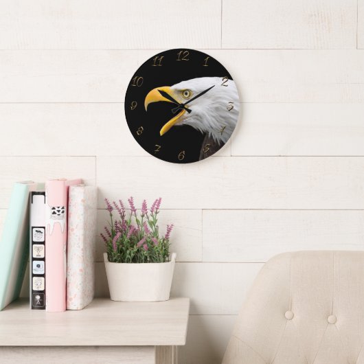 Bald Eagle Große Wanduhr (Lesesaal)