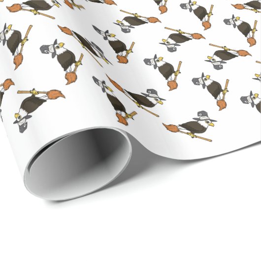 Bald Eagle Halloween Geschenkpapier (Rolleneckpunkt)