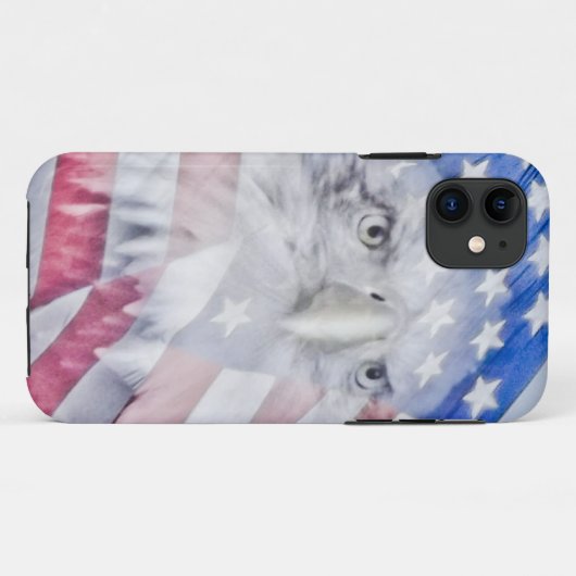 Bald Eagle Head & American Flag I Case-Mate iPhone Hülle (Rückseite (Horizontal))