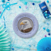 Bald Eagle Head Blue Pappteller (Party)