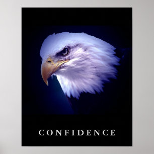 Bald Eagle Head Motivierend Confidence Art Poster