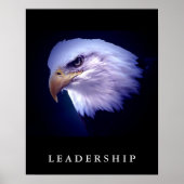 Bald Eagle Head Motivierend Leadership Art Poster (Vorne)