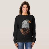 Bald eagle head of an american bald eagle sweatshirt (Vorne ganz)