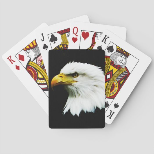 Bald Eagle Headshot Foto Spielkarten (Rückseite)
