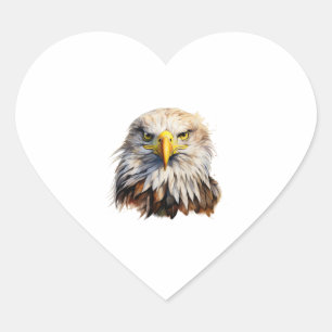 Bald Eagle Herz-Aufkleber