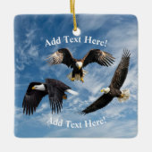Bald Eagle Hoaring Keramik Ornament (Vorderseite)
