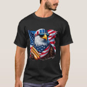 Bald Eagle Hotdog Funny American Patriotic 4th Of T-Shirt (Vorderseite)
