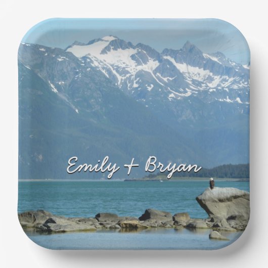 Bald Eagle im Skagway Alaska Pappteller (Vorderseite)