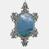 Bald Eagle im Skagway Alaska Schneeflocken Zinn-Ornament (Links)