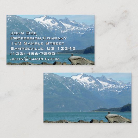 Bald Eagle im Skagway Alaska Visitenkarte (Vorne/Hinten)