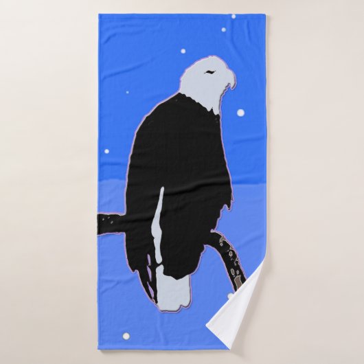 Bald Eagle im Winter - Original Wildlife Art Badhandtuch Set (Badehandtuch)