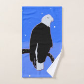 Bald Eagle im Winter - Original Wildlife Art Badhandtuch Set (Handtuch)