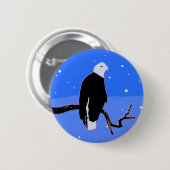 Bald Eagle im Winter - Original Wildlife Art Button (Vorne & Hinten)
