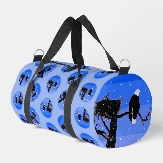 Bald Eagle im Winter - Original Wildlife Art Duffle Bag (Linke Seite)