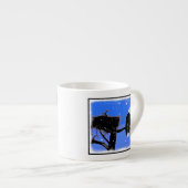 Bald Eagle im Winter - Original Wildlife Art Espressotasse (Vorderseite Rechts)