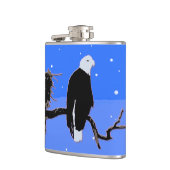 Bald Eagle im Winter - Original Wildlife Art Flachmann (Links)