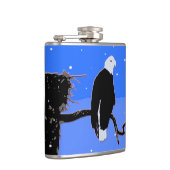 Bald Eagle im Winter - Original Wildlife Art Flachmann (Rechts)