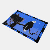 Bald Eagle im Winter - Original Wildlife Art Fußmatte (Schrägansicht)