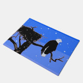 Bald Eagle im Winter - Original Wildlife Art Fußmatte (Schrägansicht)