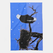Bald Eagle im Winter - Original Wildlife Art Geschirrtuch (Vertikal)