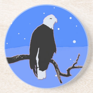 Bald Eagle im Winter - Original Wildlife Art Getränkeuntersetzer