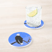 Bald Eagle im Winter - Original Wildlife Art Getränkeuntersetzer (Seite)