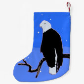 Bald Eagle im Winter - Original Wildlife Art Kleiner Weihnachtsstrumpf (Rückseite)