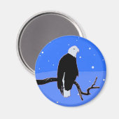 Bald Eagle im Winter - Original Wildlife Art Magnet (Vorderseite/Rückseite)