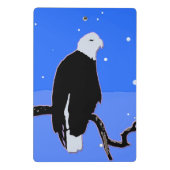 Bald Eagle im Winter - Original Wildlife Art Mini Klemmbrett (Rückseite)